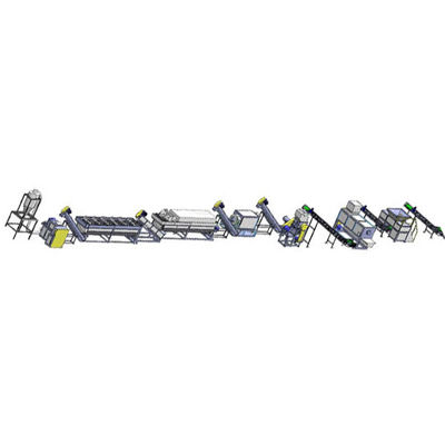 Op maat gemaakte plasticswasmachine Twee tanks PP film recyclingmachine 500 - 2000kg/h