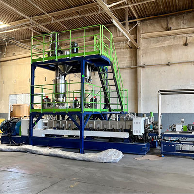 Zelfreinigende plastic pelletizeringsapparatuur met een enkele schroef en twee schroefextruders voor het samenvoegen en aanpassen