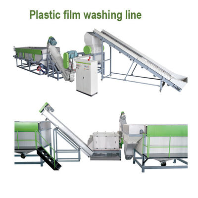 Gepersonaliseerde Plastic Film Washing Line 500kg/Hr Plastic Crushing Machine Automatisch