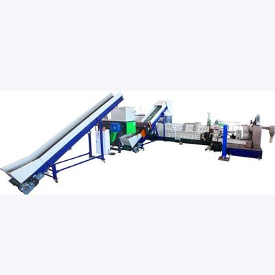 Twee-stappen pelletizing machine PP / PE film recycling lijn ML pelletizing machine 600kg - 800kg per uur