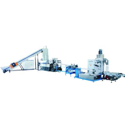Recyclingmachine voor PET-vezels en PET-vlokken met snijcompressor, enkelstapspelletmachine