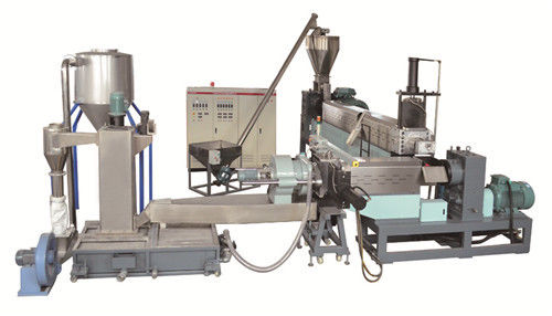 HDPE PP Flake Single Screw Extruder Exhausting Plastic Crusher Machine