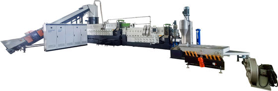 BOPP-printed Plastic Pelletizing Recycling Machine Two Stage met Cutter Compactor