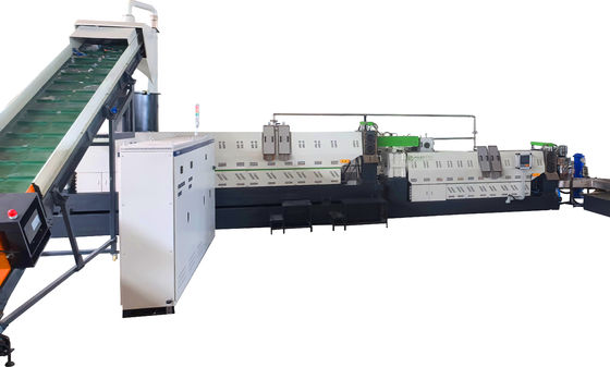 Zwaar gedrukte BOPP-plastiekfolie dubbelstapige enkel schroef-extruder recycling-extrudermachine