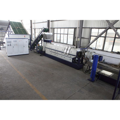 Horizontale plastic pelletizing recycling machine enkel schroef extruder machine twee fase