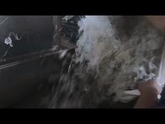 Films hefmachine voor plastic waslijn